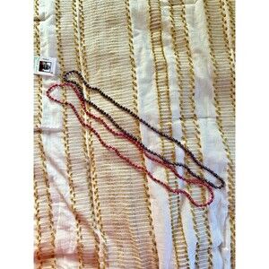 Handmade 2 Strands Pink and Purple Paper Bead Necklace
